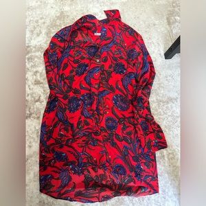 Neiman Marcus purple and red blouse top